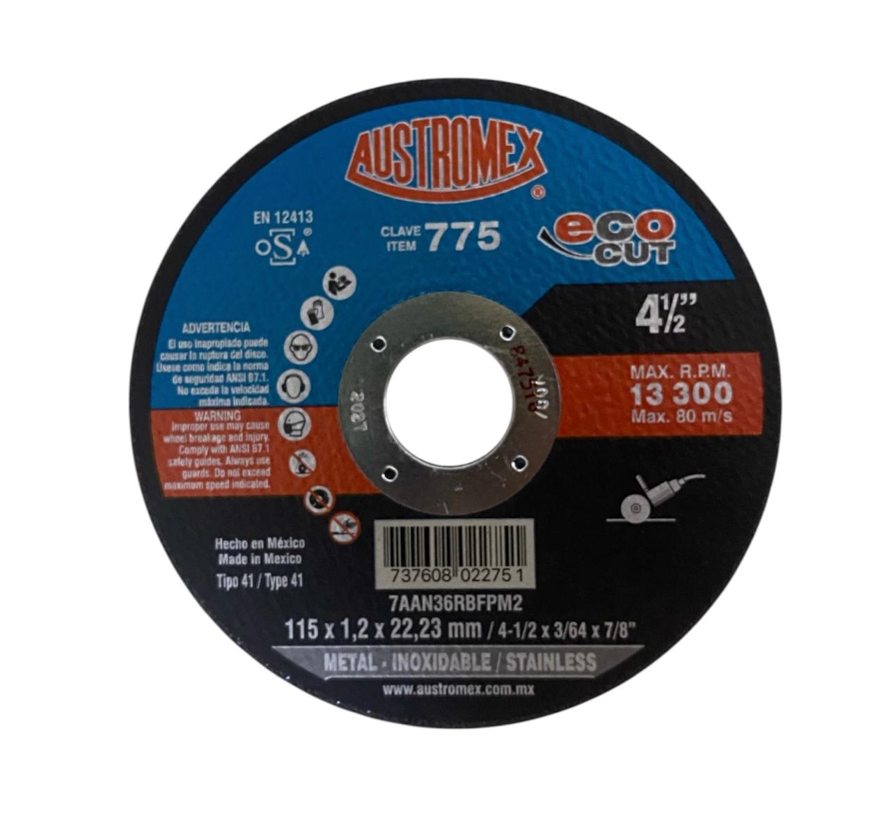 Disco De Corte Metal 4 1/2